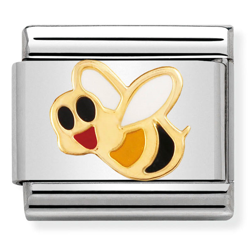 Nomination - Stainless Steel, Enamel & 18ct Gold Bee