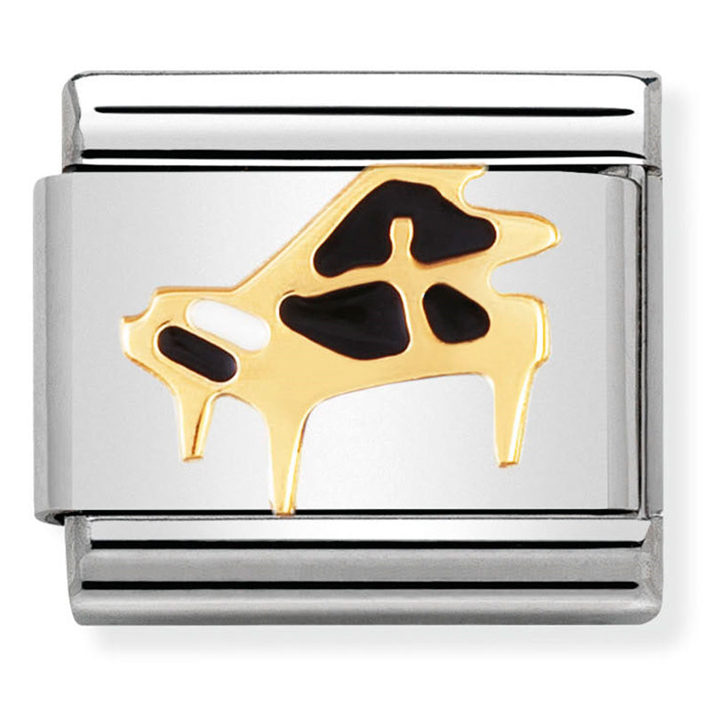 Nomination - Stainless Steel, Enamel & 18ct Gold Piano