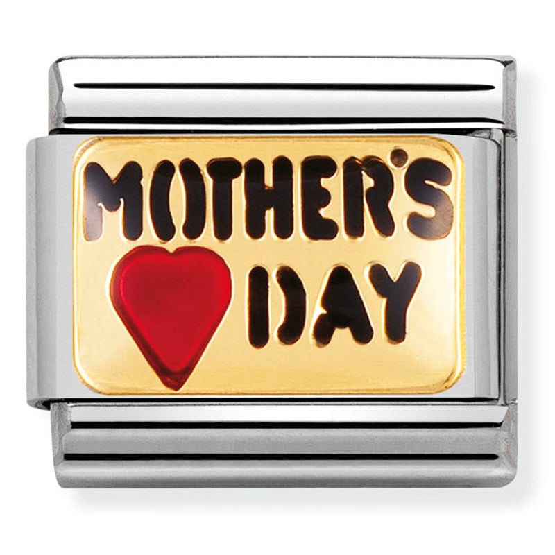 Nomination - Stainless Steel, Enamel & 18ct Gold Mothers Day with Heart