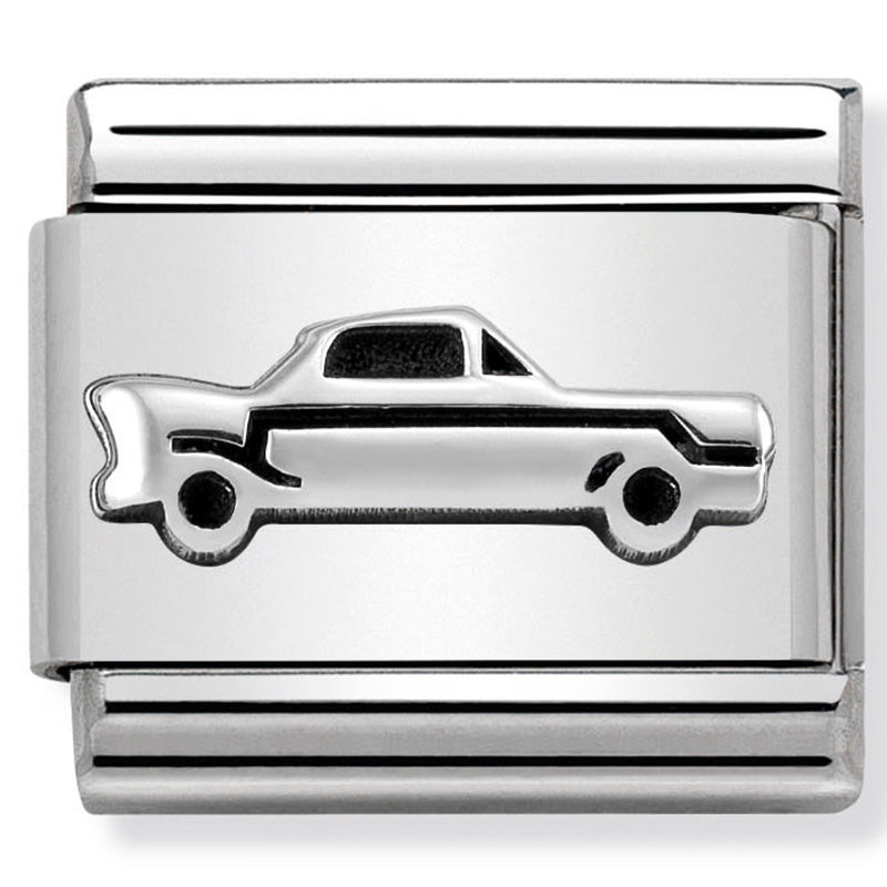 Nomination - Stainless Steel and Sterling Silver Oxidised Vintage Car