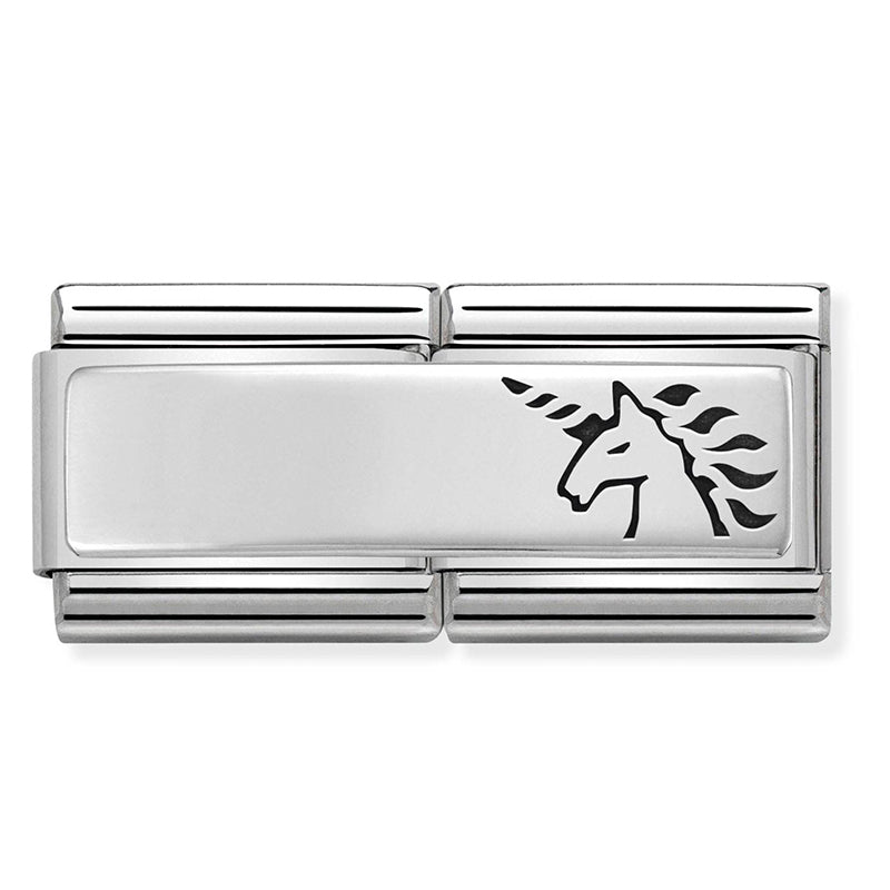 Nomination - Stainless Steel Double Link, Engaved Unicorn