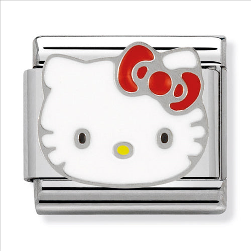 Nomination - classic hello kitty stainless steel & enamel (red bow)