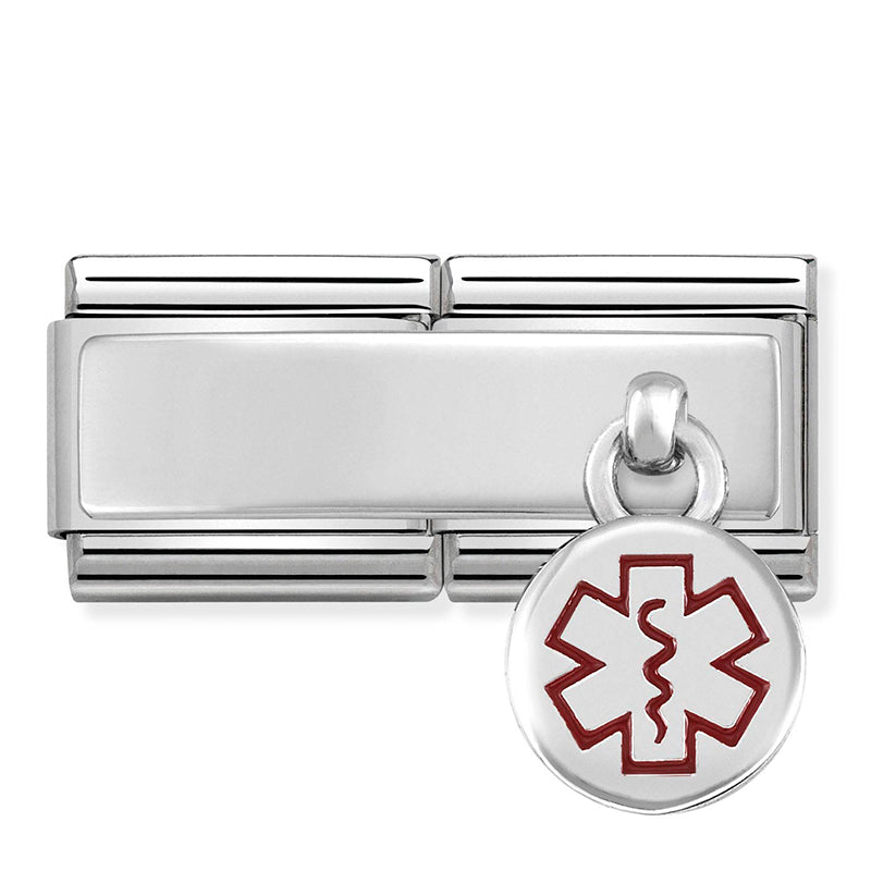 Nomination - Stainless Steel, Sterling Silver and Enamel Medical Tag