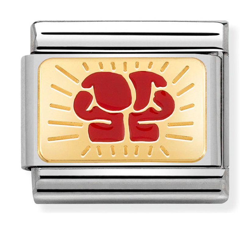 Nomination - Stainless Steel, 18ct Gold and Enamel Boxing