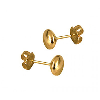 Sterling silver 4mm heavy flattened ball studs
