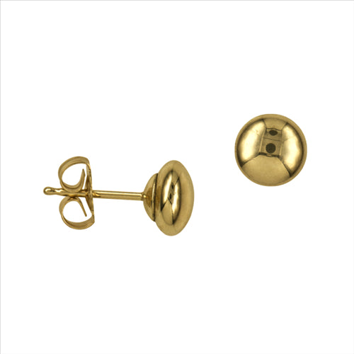 Sterling silver 5mm flattened ball studs