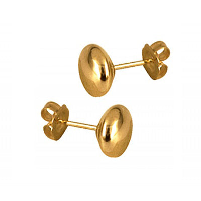 Sterling silver 6mm heavy flattened ball studs
