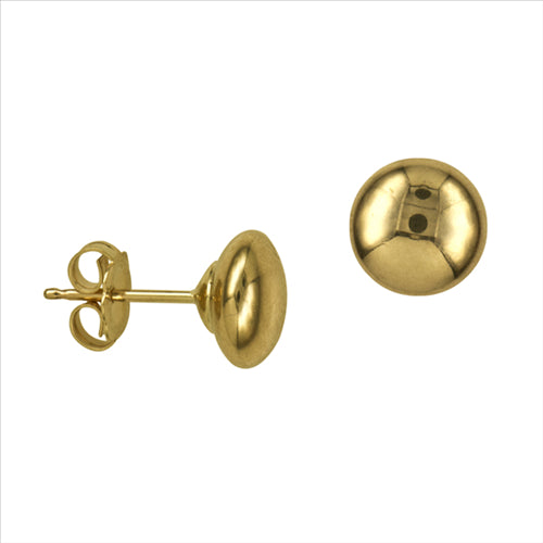 Sterling silver 6mm heavy flattened ball studs