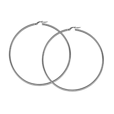 Sterling Silver Italian Hoop Earrings