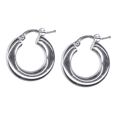 Sterling Silver Plain Hoop Earrings