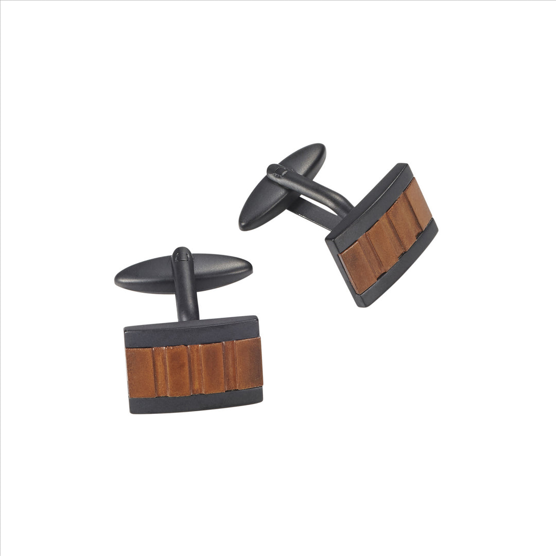 Plated black rusted steel Cufflinks
