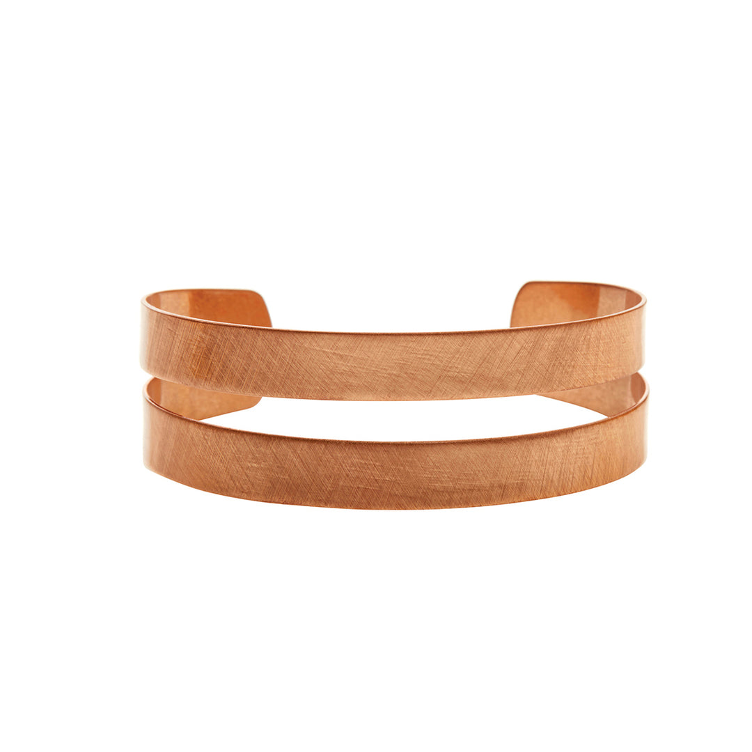 Dansk - Tamara brushed finish Rose gold double cuff