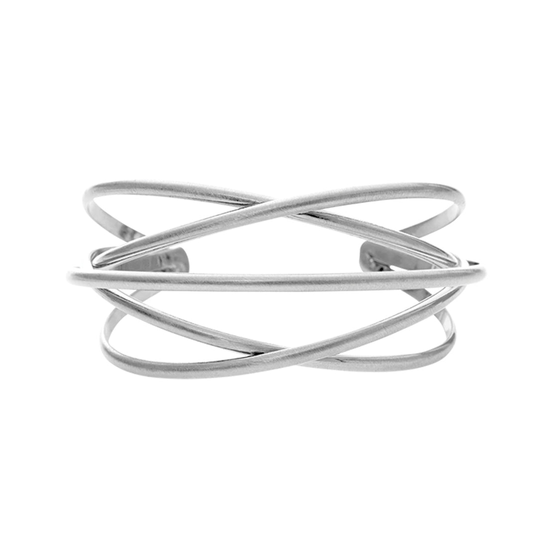Dansk - Tara wrap it, silver colour ion plated cuff bangle
