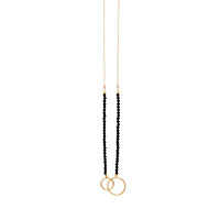 Dansk - Velvet unity lava Gold colour ion plated 100cm adjustable necklace