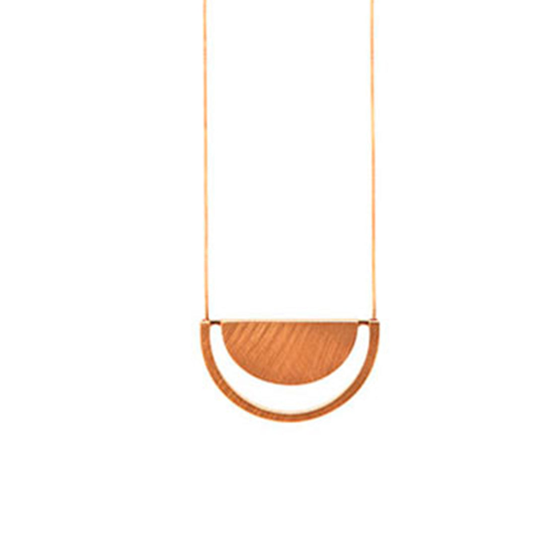 Dansk - Tara half moon Rose gold adjustable necklace with 4.5cm pendant
