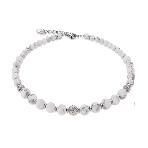 CDL - St/st, matt Howlite/crystals & Hematite with titanium oxide finish