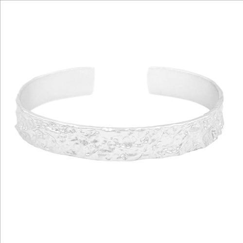 Cuff - Dansk, Amber silver colour ion platinum bracelet