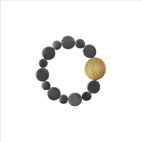 Bracelet - Dansk, vanity dynamic stretch hematite colour ion platinum bracelet