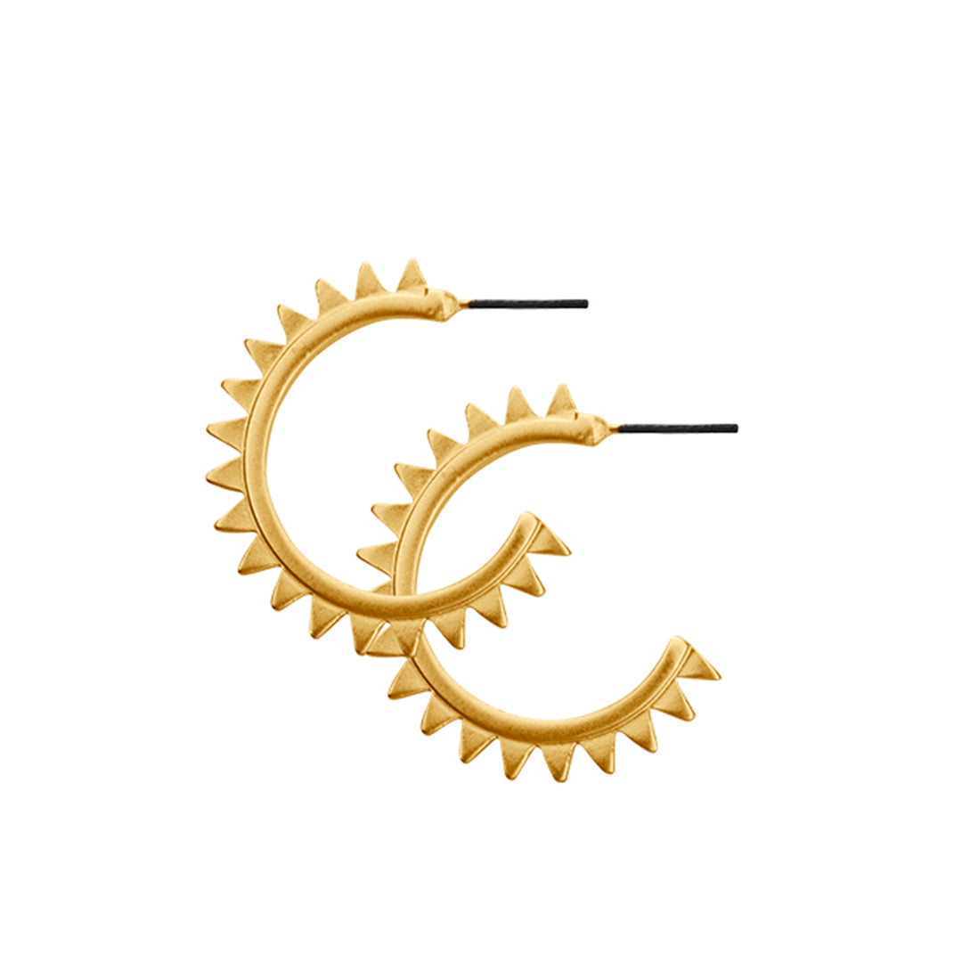 Dansk - Sun simple, gold colour ion platinum with surgical steel 3 cm