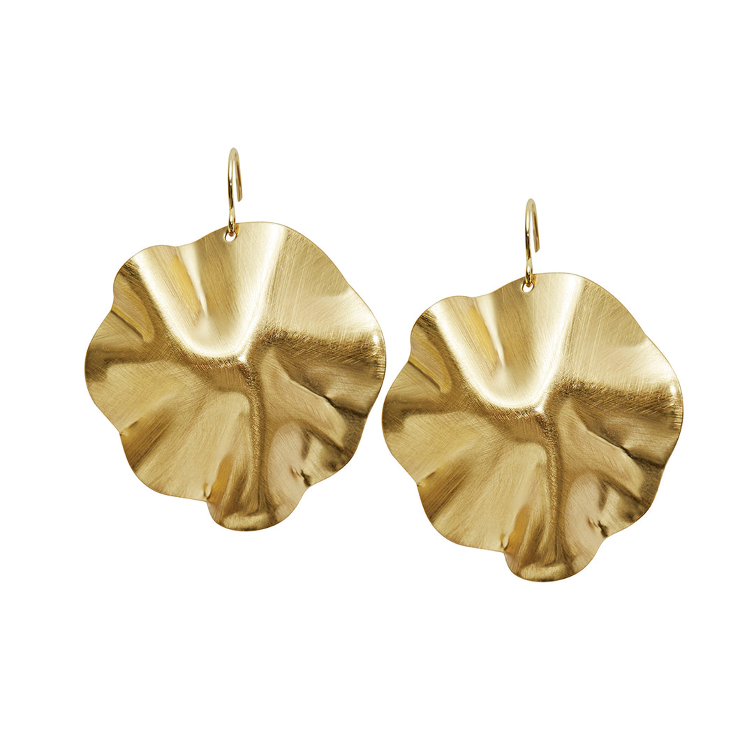 Dansk - Alaya earrings, gold colour ion platinum with surgical steel 4 cm