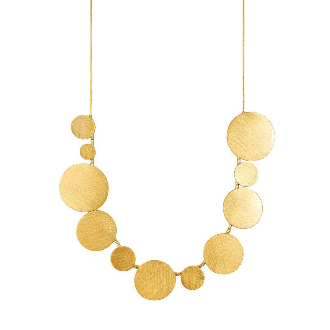 Dansk - Aida solid gold colour ion plated necklace 100cm adjustable