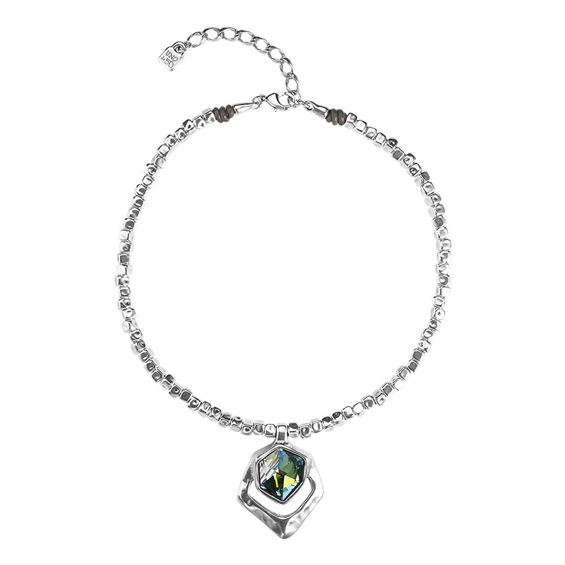 The Cave Necklace, Plated In 15 Micron Silver.