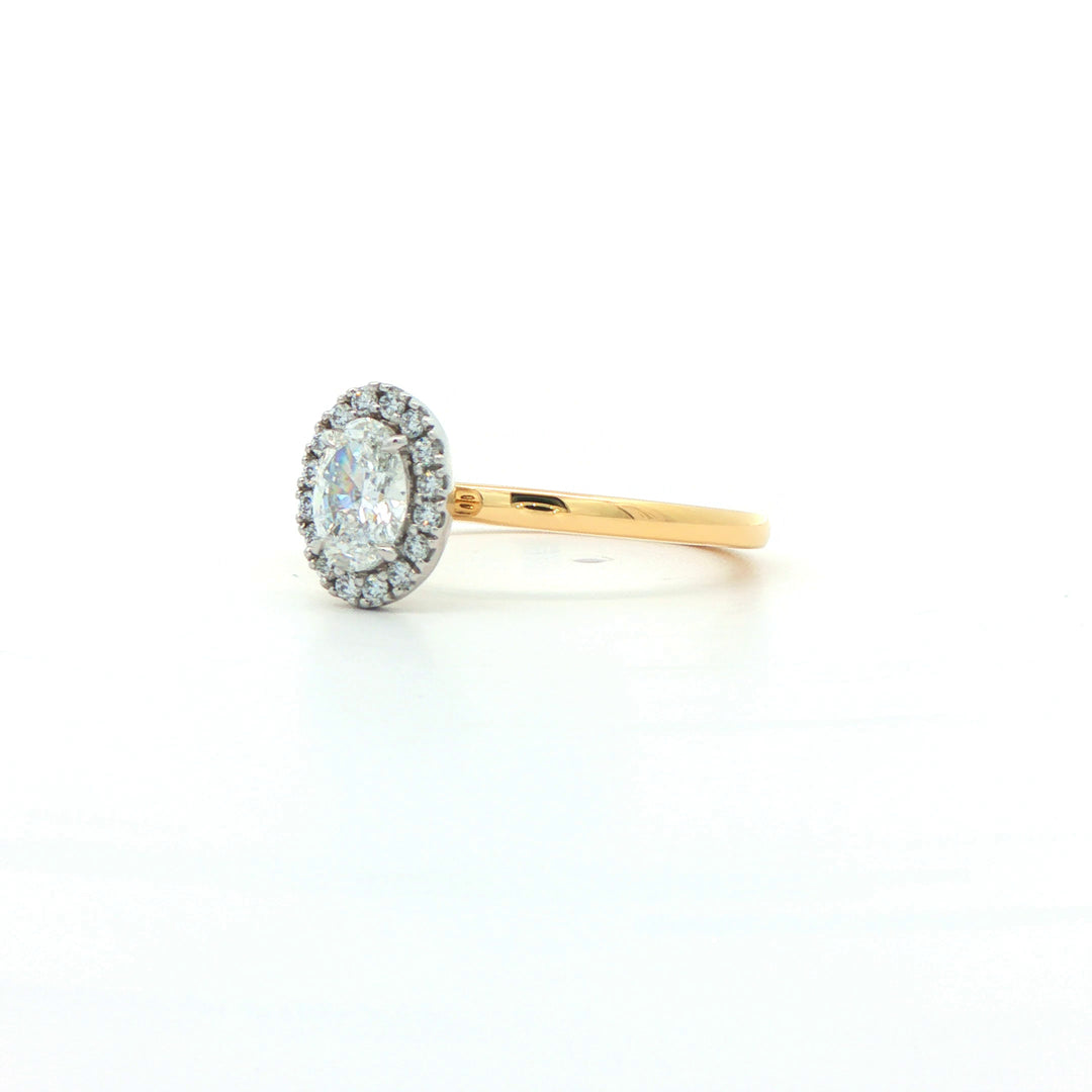 18ct Yellow And White Gold Lab Grown Diamond Ring