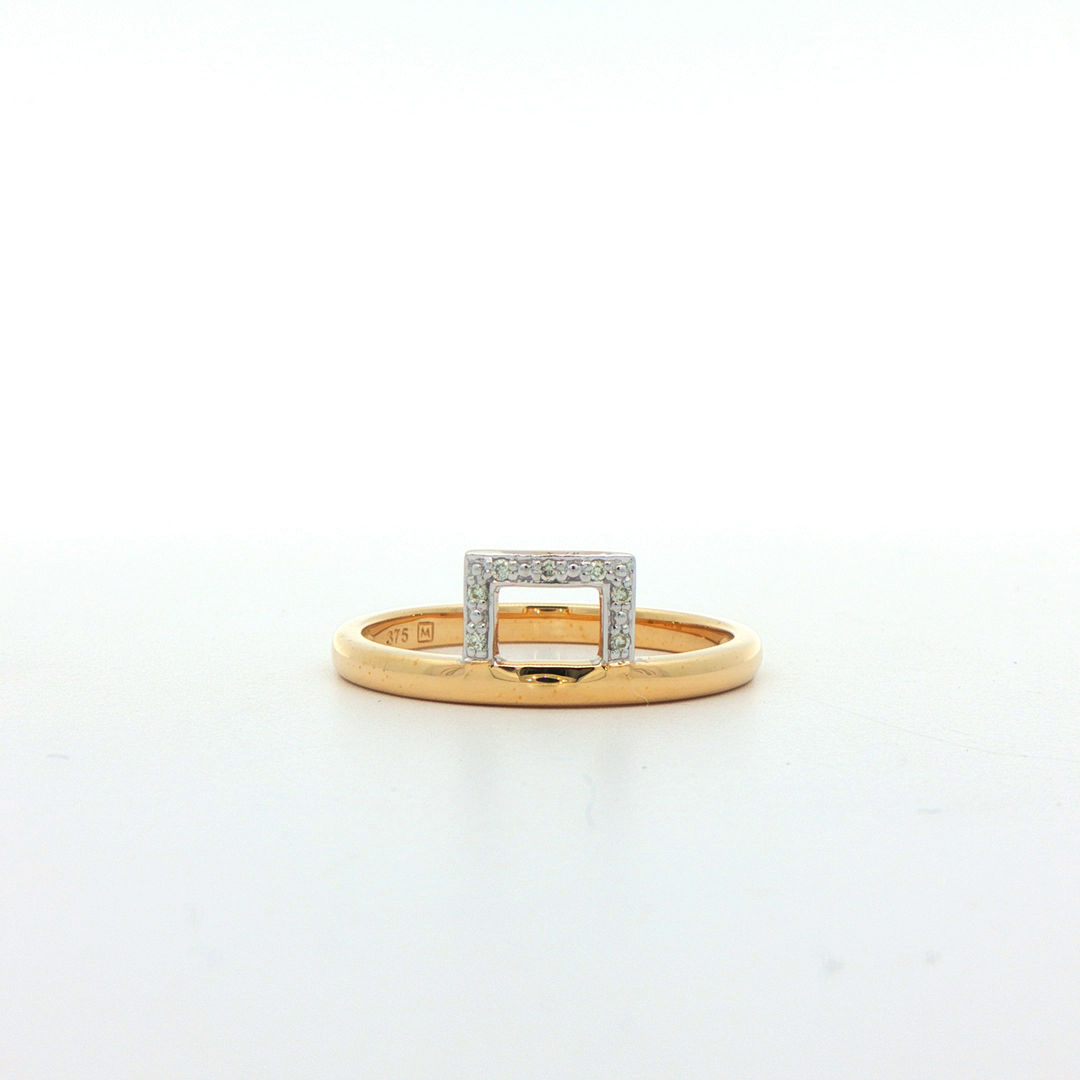 9ct Yellow Gold Diamond Ring