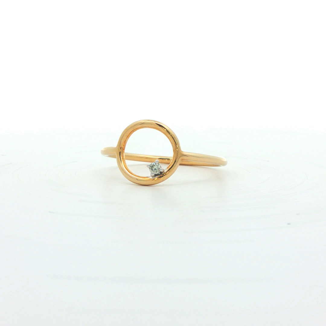 9ct Yellow Gold Diamond Ring