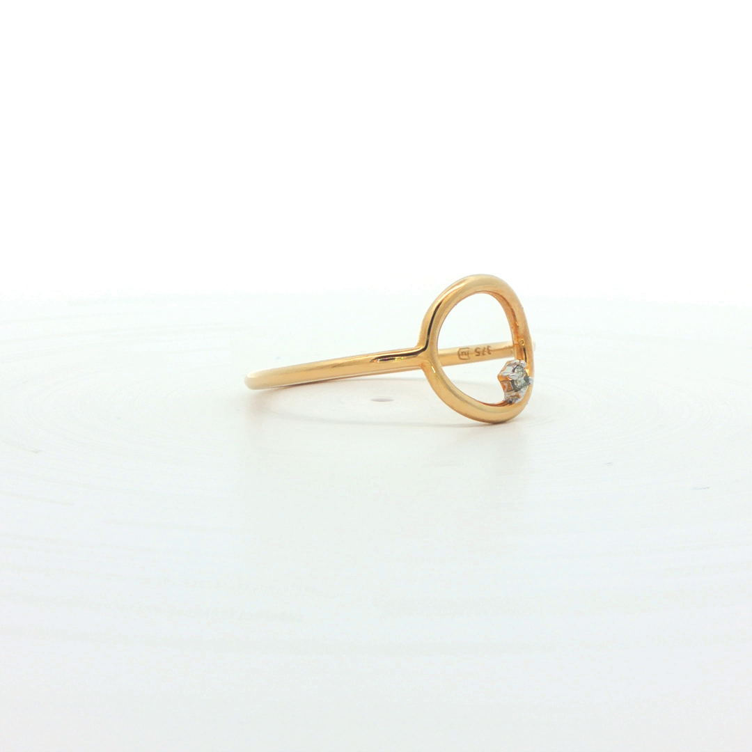 9ct Yellow Gold Diamond Ring