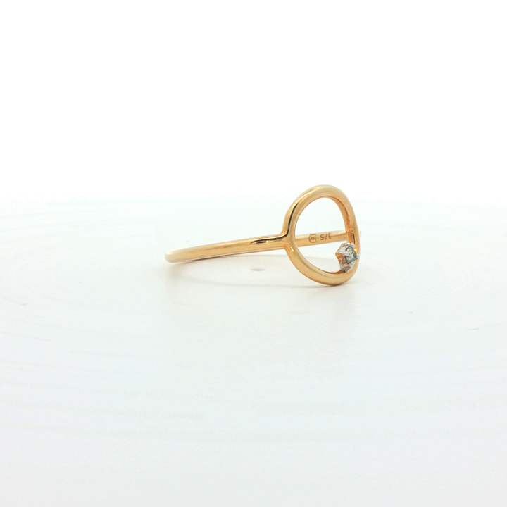 9ct Yellow Gold Diamond Ring