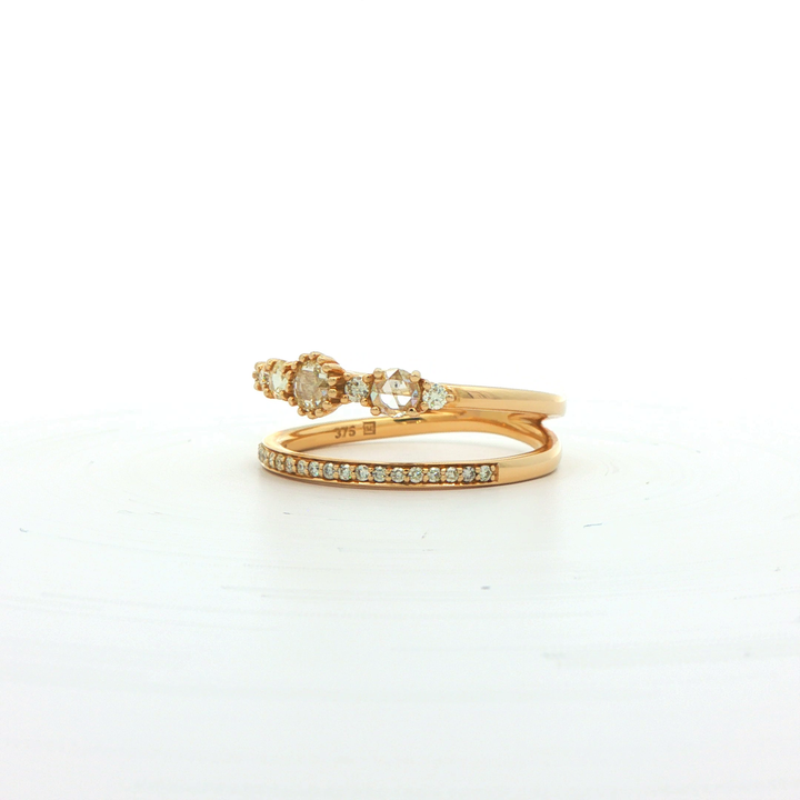9ct Yellow Gold Diamond Ring