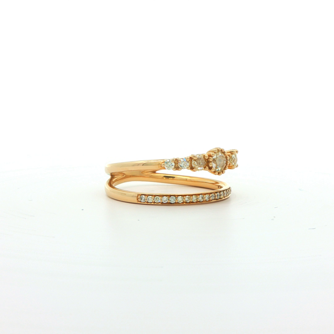 9ct Yellow Gold Diamond Ring