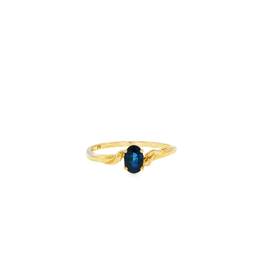 9ct Yellow Gold Natural Sapphire Ring