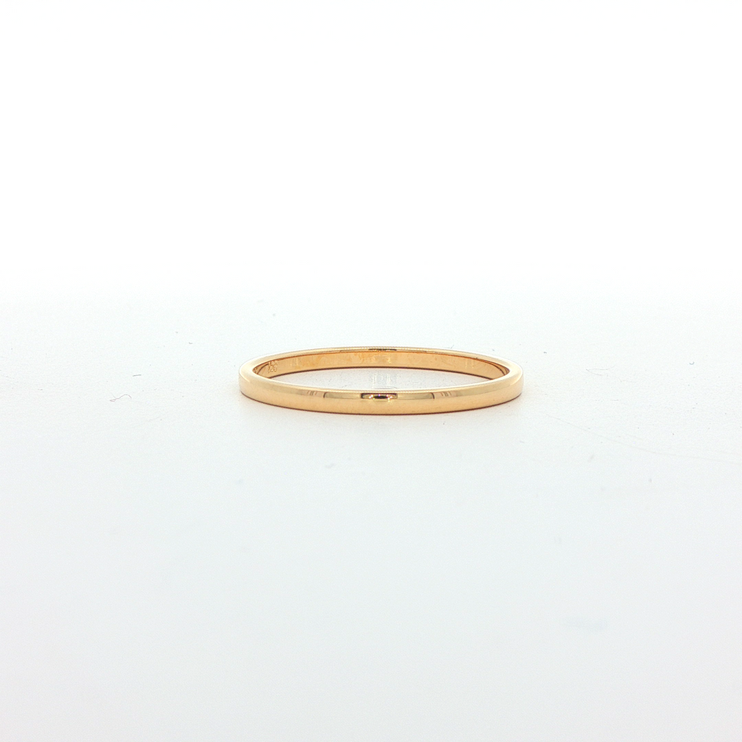 9ct Yellow Gold Half Round Plain Band