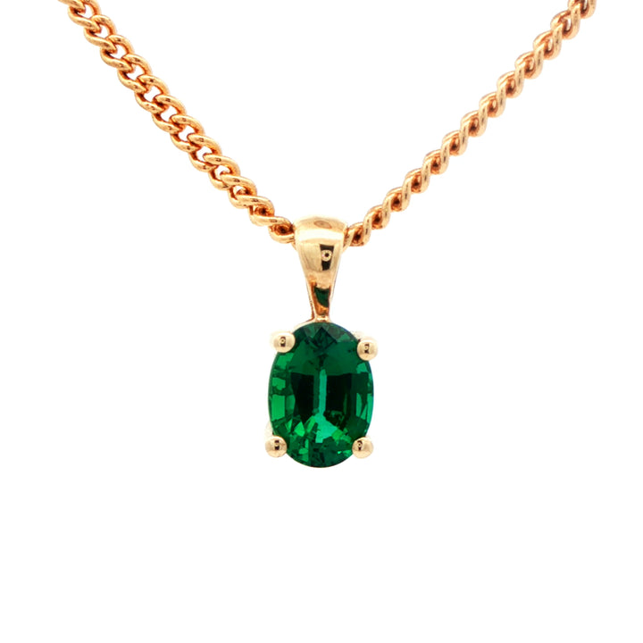 May Birthstone 9ct Yellow Gold Pendant