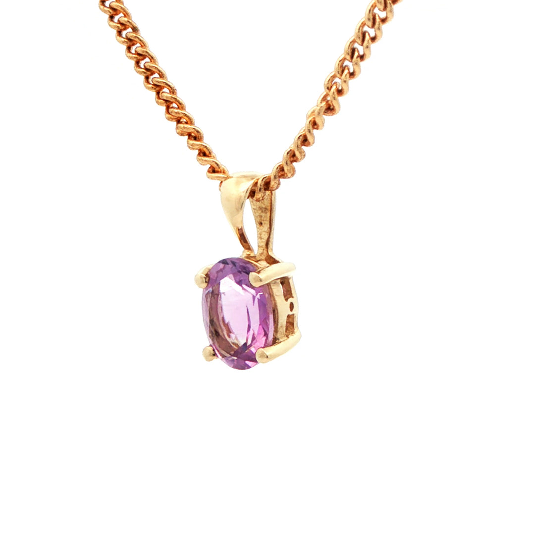 June Birthstone 9ct Yellow Gold Pendant