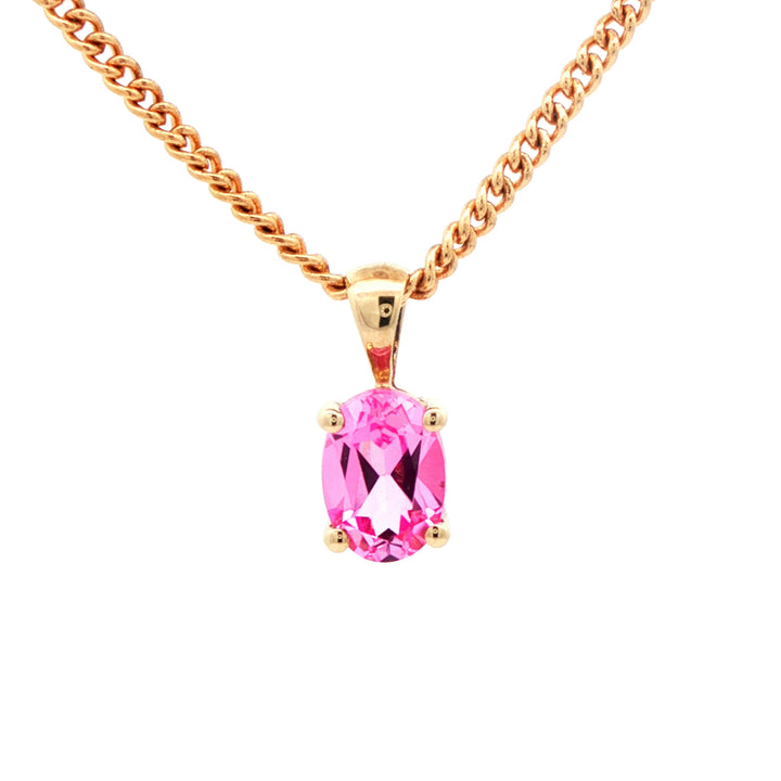 October Birthstone 9ct Yellow Gold Pendant