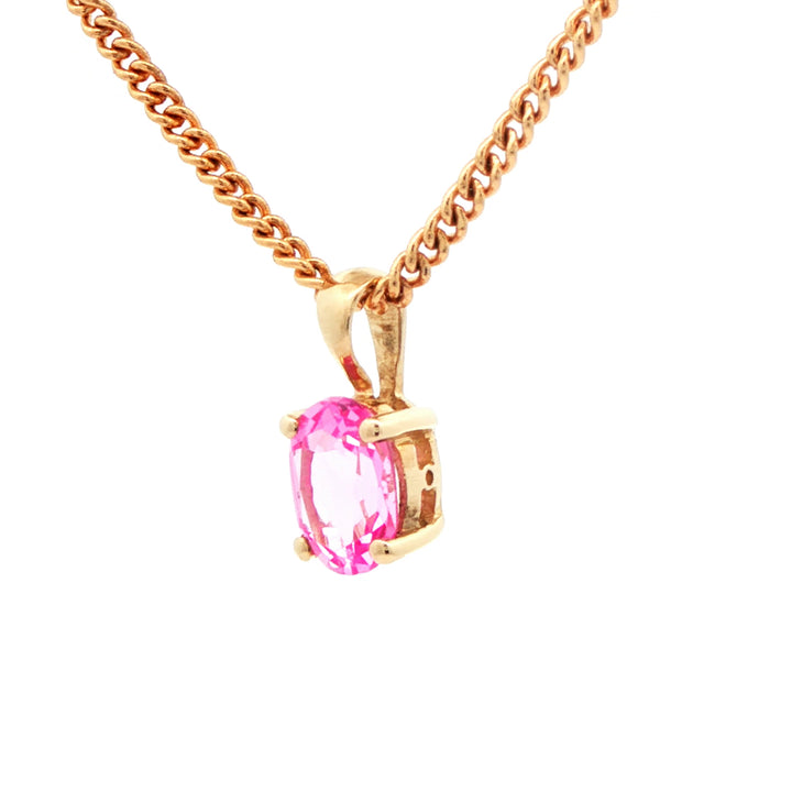 October Birthstone 9ct Yellow Gold Pendant