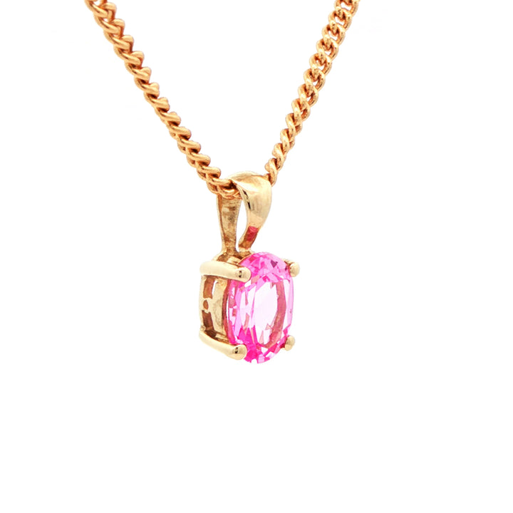 October Birthstone 9ct Yellow Gold Pendant