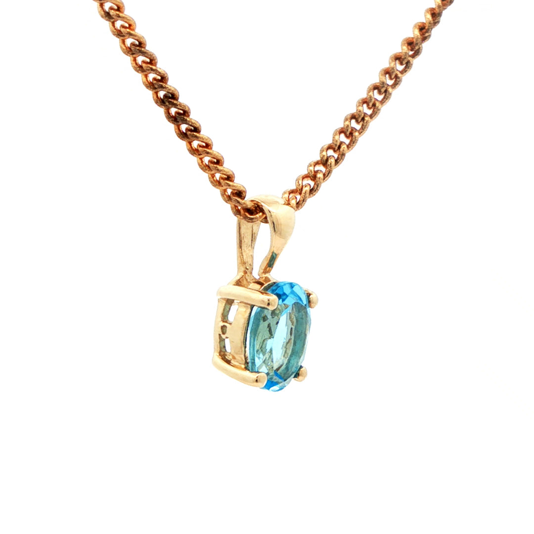 December Birthstone 9ct Yellow Gold Pendant