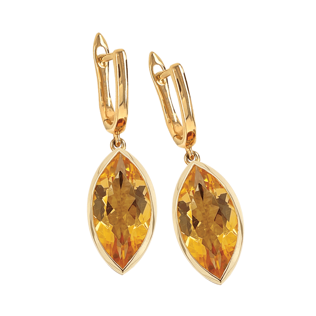 9ct Yellow Gold Citrine Earrings