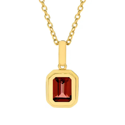9ct YG Garnet SET