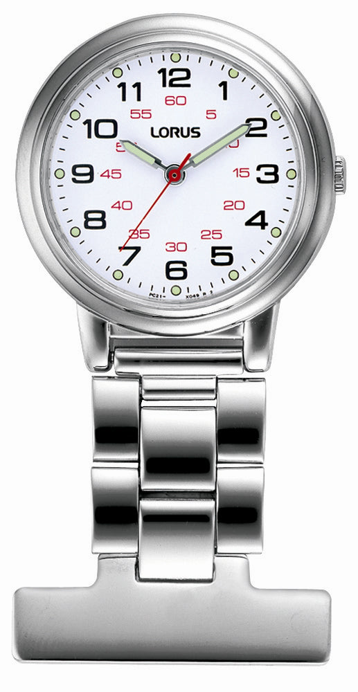 Lorus Nurses Watch, Stainless Steel, White Dial