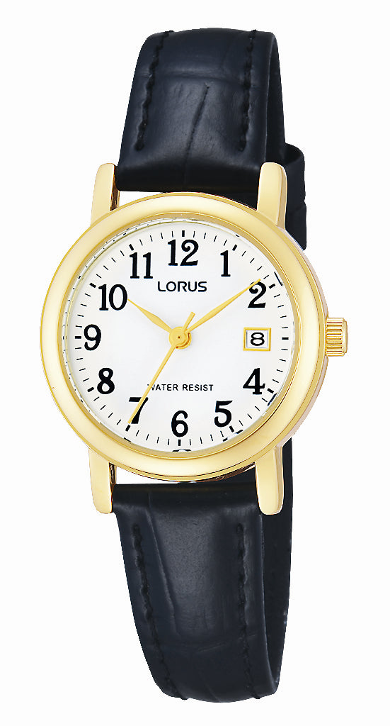 Lorus Ladies Gold Plate, White dial, Date