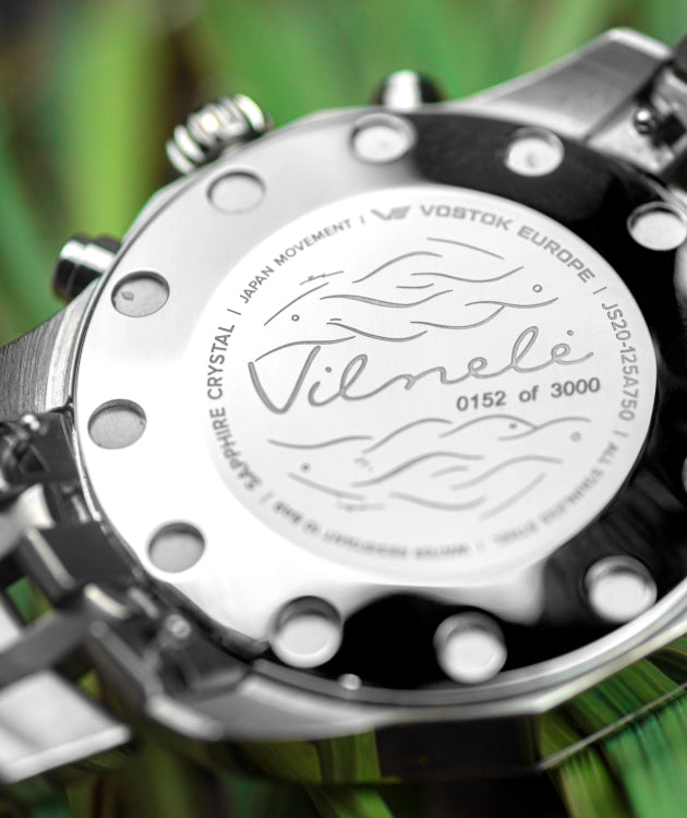 Inspired by the Vilnelė River, a versatile ladies' chronograph that perfectly balances natural beauty with everyday durability.
