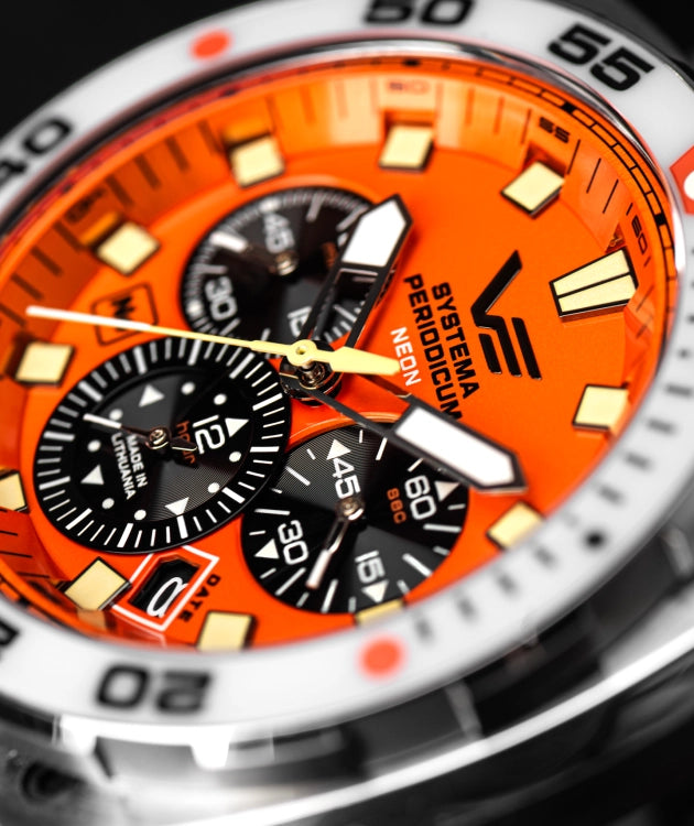 The Systema Periodicum "Neon"—a striking blend of scientific heritage, intellectual rigor, and innovative chronograph design.