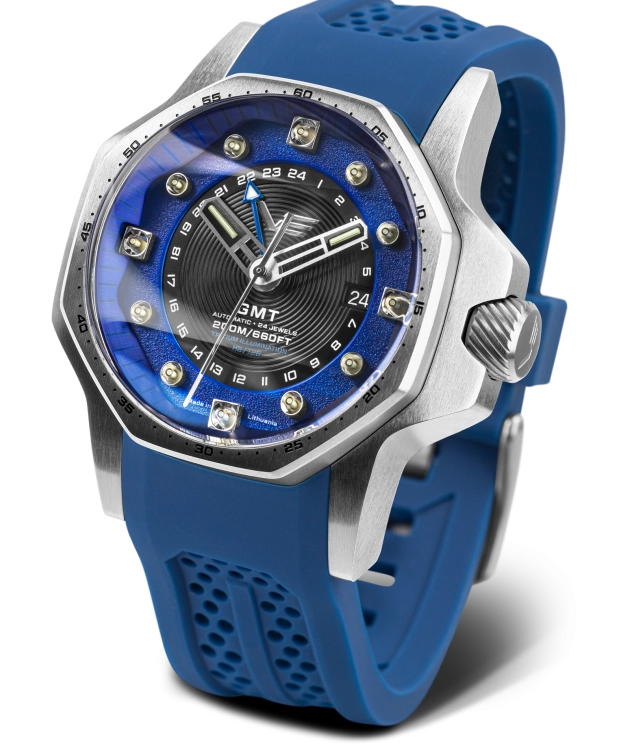 The Atomic Age "Fermi" Edition: A techno-futuristic automatic GMT timepiece paying tribute to the greatest scientific minds of the 20th century.