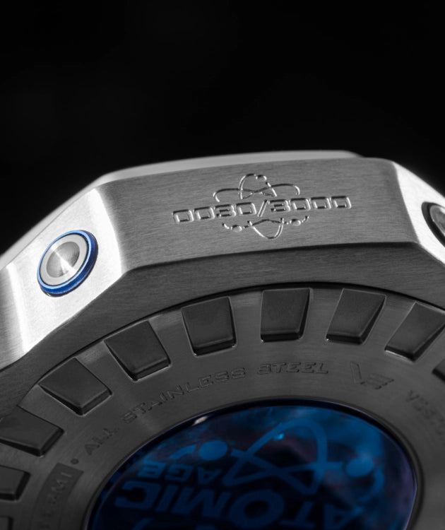 The Atomic Age "Fermi" Edition: A techno-futuristic automatic GMT timepiece paying tribute to the greatest scientific minds of the 20th century.