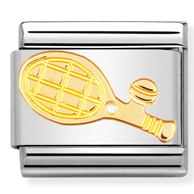 Classic Sports Stainless Steel & 18 Carat Gold (Tennis Racquet)